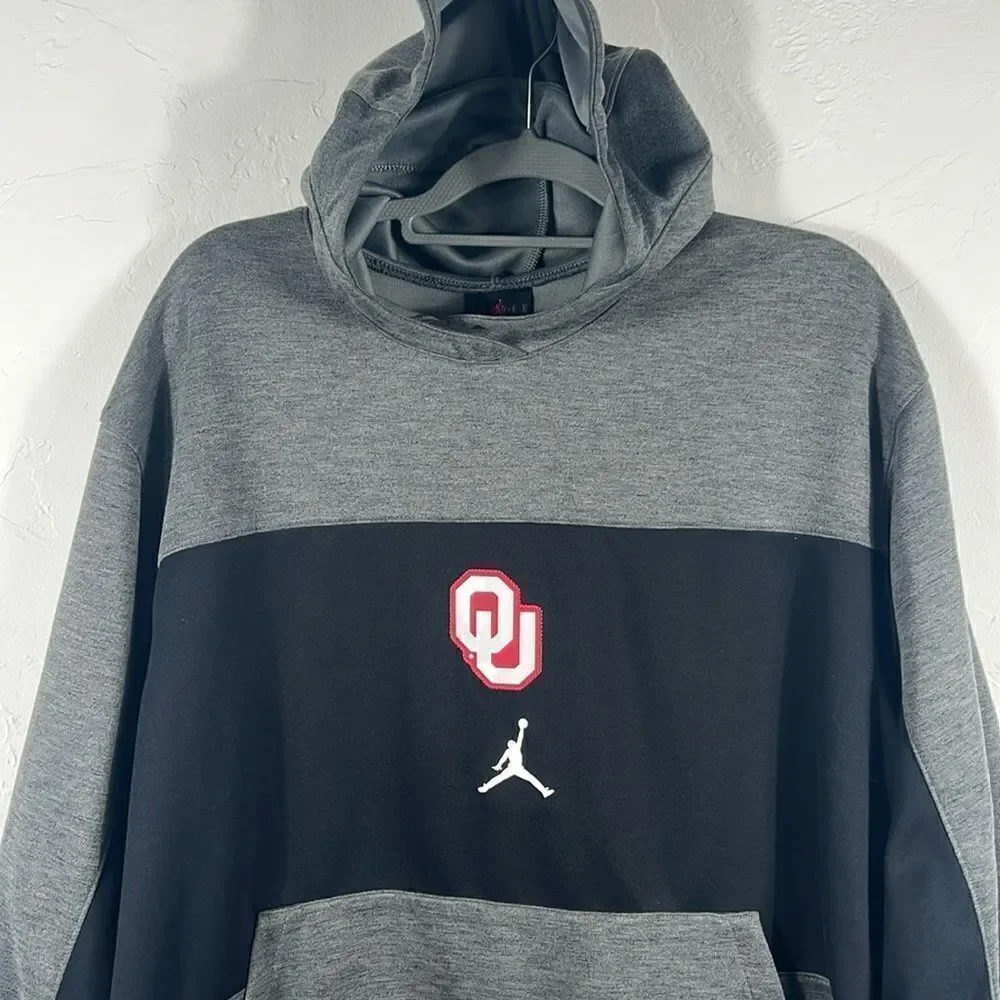 🔥🔥 Vintage OKLAHOMA SOONERS Nike Jordan Brand HOODIE Sweatshirt XL - PERFECT‎